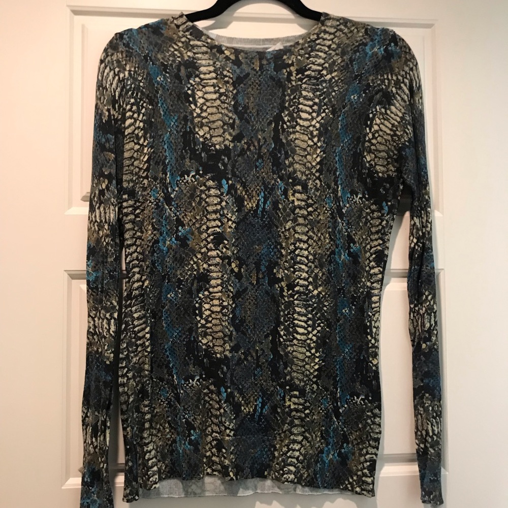 Minnie Rose snake print light sweater